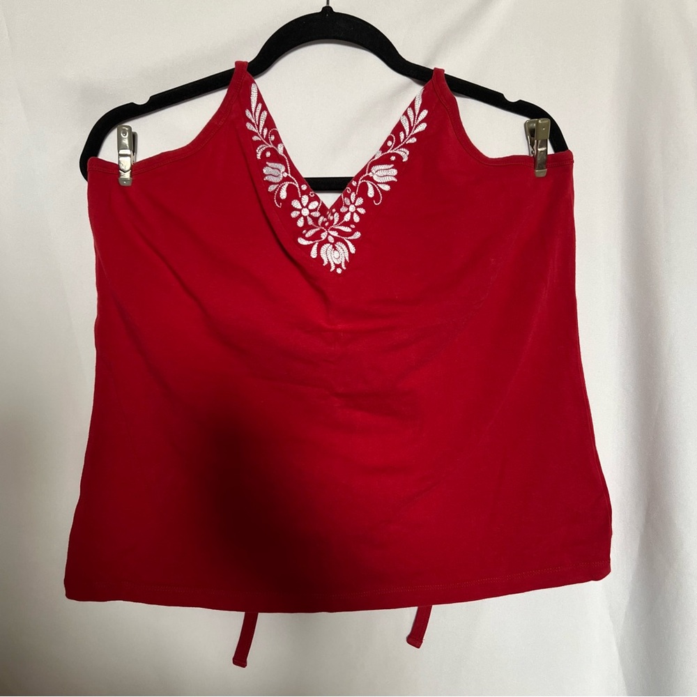 LOFT Halter Top with embroidered design